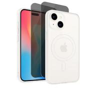 TrendLabl Kit de protection 3 en 1 pour iPhone 13 - Coque transparente compatible avec MagSafe - Antichoc - Avec 2 films de protection anti-espions