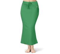 TRENDMALLS Jupon galbant en polyester et élasthanne pour femme, mélange de coton, jupon, jupes pour femmes, robe de forme pour sari, Vert, M