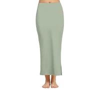 TRENDMALLS Sari droit en coton mélangé pour femme, mélange de coton, Vert acier, S