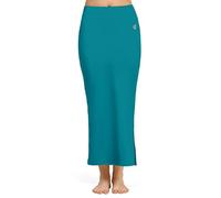 TRENDMALLS Sari droit en coton mélangé pour femme, mélange de coton, Vert paon, 3XL
