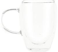 Trendmax 2x verres à thé double paroi verre thermique avec anse 350ml, Heat-Resistant idéal pour thé, café, cacao