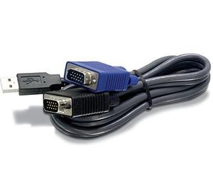 Trendnet 2.8m USB/VGA KVM câble kvm Noir 2,8 m