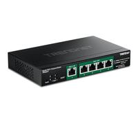 TRENDnet Commutateur géré 5 ports Gigabit PoE++ avec passage PoE, TPE-B541, 1 entrée Gigabit PoE++, 4 sorties Gigabit PoE+, 60 W de budget PoE, compatible NDAA TAA, protection à vie