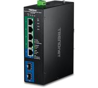 TRENDnet Commutateur industriel Gigabit L2 géré PoE+ DINRail à 7 ports 24 ? 57 V, TI-PG743Bi, répartiteur Ethernet, 120 W @ 48 V CC ou 120 W @ 24 V CC, 14 Gbit/s, conforme aux normes NDAA et TAA, IP40
