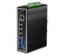 TRENDnet TI-BG62i - Commutateur - industriel - C2+ - Géré - 4 x 10/100/1000 (PoE++) + 2 x Gigabit SFP - Montage sur rail DIN - PoE++ (360 W) - Conformité TAA G