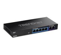 TRENDnet Commutateur multi-prises à 7 ports, 5 ports RJ-45 Base-T 1G, 2 ports RJ-45 2,5 G, capacité de commutation 20 Gbit/s, montage mural, Plug & Play, commutateur réseau Ethernet, protection à vie,