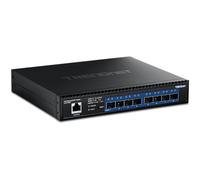 TRENDnet Commutateur SFP+ géré 8 ports 10G couche 2, TL2-F7080, 8 ports SFP+ 10G, gestion Web, conforme NDAA + TAA, 160 Gbit/s, concentrateur de couche 2, répartiteur Ethernet