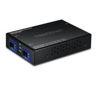 TRENDnet Convertisseur de média fibre 1000BASE-T vers double SFP avec mode redondant, TFC-G21SFP, 1 port Gigabit RJ45, 2 ports SFP Gigabit, conforme NDAA et TAA
