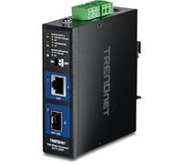 TRENDnet Convertisseur industriel de médias 10G SFP+, TI-F711SFP, température extrême IP50, diviseur Ethernet, rail DIN et supports muraux inclus, compatible avec NDAA TAA pour usage gouvernemental