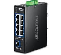 TRENDnet - Interrupteur industriel 9 ports sur rail DIN 2,5 G avec port SFP+ 10 G, TI G5091, 8 ports 2,5 G, 1 port SFP+ 10 G, 60 Go, compatible NDAA TAA, protection par