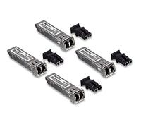 TRENDnet Lot de 4 modules LC multimode SFP, TEG-MGBSX/4, Transmission jusqu'à 550 m, Mini-GBIC, branchement à Chaud, IEEE 802.3z Gigabit Ethernet, Prend en Charge jusqu'à 1,25 Gbit/s