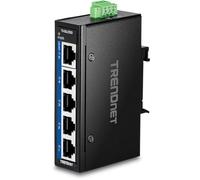 TRENDnet Mini commutateur Industriel à 5 Ports Gigabit DIN-Rail TI-GLC50, 5 Ports Gigabit, température extrême IP30, capacité de Commutation 10 Gbit/s, Noir