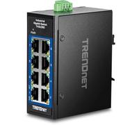 TRENDnet Mini commutateur Industriel Gigabit DIN-Rail 8 Ports, TI-GLC80, 8 Ports Gigabit, température extrême IP30, capacité de Commutation 16 Gbit/s, Noir