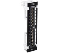 TRENDnet Panneau de brassage non blindé Cat6 à 12 ports, TC-P12C6V, support mural, support 89D inclus, installation verticale ou horizontale, compatible avec câblage RJ45 Cat5e et Cat6, 110 borniers