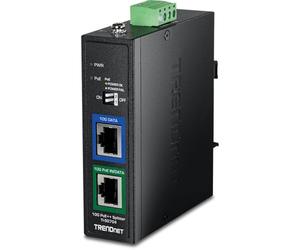 TRENDnet Répartiteur industriel PoE++ 10G, TI-SG704, divise un signal PoE++ 10G 90W en sources d'alimentation et de données séparées, conforme aux normes NDAA et TAA, jusqu'à 100 m, protection à vie