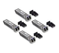 TRENDnet SFP Lot de 4 modules LC monomode TEG-MGBS10/4, pour fibre monomode, distances jusqu'à 10 km, Gigabit SFP, prend en charge jusqu'à 1,25 Gbit/s, IEEE 802.3z Gigabit Ethernet, protection à vie