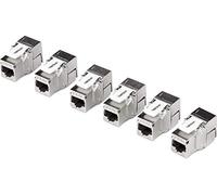 TRENDnet, TC-K06C6A, Lot de 6 Prises blindées Cat6A RJ45 Keystone Jack, à Utiliser avec Le Panneau de Brassage Keystone Vierge blindé TC-KP24S (Vendu séparément), Argent