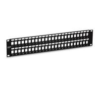 TRENDnet, TC-KP48, Panneau de Brassage Keystone 2U HD 48 Ports Vierge, boîtier de Montage en Rack en métal 2U 19", Panneau de Brassage réseau HD Keystone