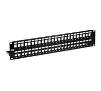 TRENDnet, TC-KP48S, Panneau de Brassage HD 2U blindé Keystone Vierge à 48 Ports, boîtier de Montage en Rack métallique 2U 19", Panneau de Gestion réseau