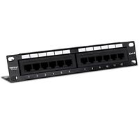 TRENDnet, TC-P12C6, Tableau de connexion non blindé à 12 ports de Cat. 6, 10 pouces de large, 12 ports Ethernet RJ-45 Gigabit, connexion 250 MHz
