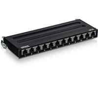 TRENDnet Panneau de brassage blindé TC-P12C6AS 12 ports Cat6A 10G boîtier métal étiquetage T568A/B