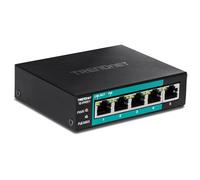 Trendnet TE-FP051 commutateur réseau Fast Ethernet (10/100) Connexion Ethernet, supportant l'alimentation via ce port (PoE) Noir