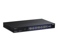 TRENDnet TEG-3284WS Commutateur Web intelligent à 28 ports, 24 ports 2,5 G, 4 ports SFP+ 10 G, gestion du cloud à distance, conforme à la norme NDAA TAA, 200 Go, protection à vie