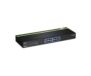 Trendnet TEG-S16G Switch Non-Géré 16 Ports RJ-45 10/100/1000 Mbps, 32 Gbps, MAC 8000 entrées, Standards IEEE 802.3/ab/u/x, Boîtier Métal