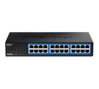 TRENDnet Commutateur Gigabit TEG‑S25D 24 ports RJ‑45, 48 Gbit/s, sans ventilateur, métal, noir