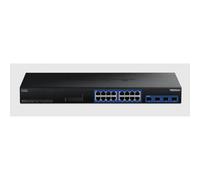 TRENDnet, TEG-S50204, Commutateur 20 Ports 2,5G/Multi-Gig avec Ports SFP+ 10G, 16 Ports RJ-45 2,5G, 4 Ports SFP+ 10G, 160 Gbit/s, Montage en Rack 1U, Noir