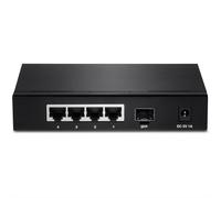 TrendNet TEG-S51SFP TRENDnet Switch 4 Port Gbit Lüfterlos QoS Metall