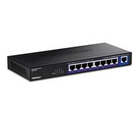 TRENDnet Commutateur multiprise 9 Ports, TEG-S591, 8 Ports RJ-45 2,5 G, 1 Port RJ-45 10G, capacité de Commutation 60 Gbit/s, Protection à Vie, Noir