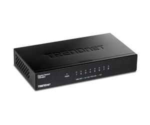 TRENDnet TEG-S83 Commutateur de Bureau Gigabit 8 Ports, 8 Ports Gigabit RJ-45, capacité de Commutation 16 Gbit/s, Conception sans Ventilateur, boîtier métallique, Noir