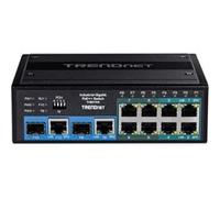TRENDnet TI-BG104 - Commutateur - industriel - non géré - 4 x 10/100/1000 (PoE++) + 4 x 10/100/1000 (PoE+) + 2 x combinaison Gigabit SFP/RJ-45 - Montage sur rail DIN, fixation murale - PoE++ (360 W) -