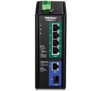 TRENDnet TI-BG50611 - Version v1.0R - commutateur - industriel - 4 x 10/100/1000/2.5G (PoE++) + 1 x 1 Gigabit / 10 Gigabit SFP+ + 1 x 10/100/1000/2.5/10G - Montage sur rail DIN, fixation murale - PoE+