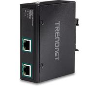 TRENDnet, TI-E100, Prolongateur Gigabit PoE+ Industriel, PoE à Port Unique, Prend en Charge PoE (15,4 W) et PoE+ (30 W), étend 100 m, Cascades 2 unités pour Une Distance jusqu'à 300 m (984 Pieds)