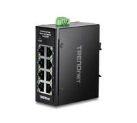 TRENDnet commutateur industriel TI-ELC80 V1.xR 8x10/100 DIN mural mini TAA Noir Non-géré