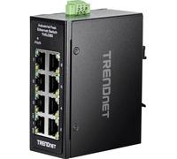 TRENDnet commutateur industriel TI-ELC80 V1.xR 8x10/100 DIN mural mini TAA Noir Non-géré