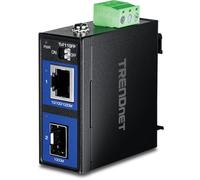 TRENDnet, TI-F11SFP, Convertisseur de média Industriel renforcé 100/1000 Base-T vers SFP, Montage Mural/sur Rail DIN, Fibre Multi ou monomode, Alimentation Vendue séparément