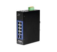 TRENDnet TI-G102i - Industrial - commutateur - Géré - 8 x 10/100/1000 + 2 x Gigabit SFP - Montage sur rail DIN - Tension CC - Conformité TAA