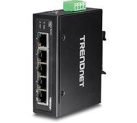 TRENDnet, TI-G50, Commutateur Industriel sur Rail DIN Gigabit renforcé à 5 Ports, capacité de Commutation de 10 Gbit/s, commutateur réseau IP30 (-40 à 167 ºF), Rail DIN et Supports muraux Inclus