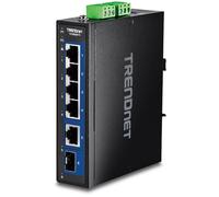 TRENDnet TI-G50611 - Version v1.0R - commutateur - industriel - 4 x 10/100/1000/2.5G + 1 x 1 Gigabit / 10 Gigabit SFP+ + 1 x 10/100/1000/2.5/10G - Montage sur rail DIN, fixation murale - Conformité TA