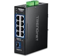 TRENDnet - Interrupteur industriel 9 ports sur rail DIN 2,5 G avec port SFP+ 10 G, TI G5091, 8 ports 2,5 G, 1 port SFP+ 10 G, 60 Go, compatible NDAA TAA, protection par