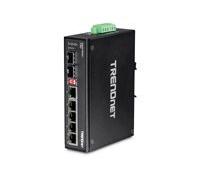 TRENDnet - Commutateur Gigabit Industriel TI-G62 - 6 ports, 12 Gbit/s, boîtier IP30, rail DIN/mural