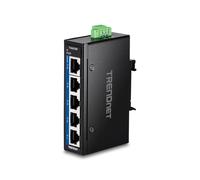 TRENDnet Mini commutateur industriel TI-GLC50 Non-géré 5 ports Gigabit DIN-Rail IP30 10 Gbit/s Noir