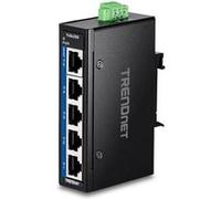 TRENDnet Mini commutateur industriel TI-GLC50 Non-géré 5 ports Gigabit DIN-Rail IP30 10 Gbit/s Noir