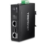 TRENDnet, TI-IG60, Injecteur Industriel renforcé 60 W Gigabit PoE+, Montage sur Rail DIN, boîtier classé IP30, Comprend Un Rail DIN et des Supports muraux