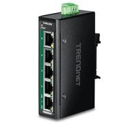 TRENDnet commutateur industriel mini TI-PELC50 V1.xR - 4x10/100 PoE+ +1x10/100 - 90 W - Rail DIN