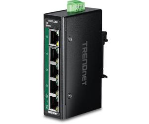 Trendnet TI-PELC50 commutateur réseau Non-géré Fast Ethernet (10/100) Connexion Ethernet, supportant l'alimentation via ce port (PoE) Noir