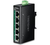 TRENDnet TI-PELC50 - Version V1.xR - commutateur - industrial, mini - 4 x 10/100 (PoE+) + 1 x 10/100 - Montage sur rail DIN, fixation murale - PoE+ (90 W) - Conformité TAA